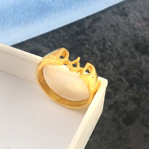 Best Selling 18K <b>Gold</b> Rhodium Plated 925 Sterling Silver <b>DAD</b> <b>Ring</b> Classic Style Perfect Gift for Fathers on Wedding Engagement - Product Image 3