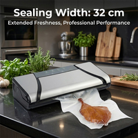 75kPa 110W 32cm 12L/min 5 Modes ecran tactile coupe-sac cuisine alimentaire machine sous vide soudeuse emballage alimentaire