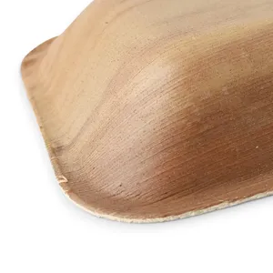 Quality Guarantee Eco-Friendly Hot Selling Top Quality 16X13Cm <b>Deep</b> Rectangular Palm Leaf Curry Plates - 200 pcs/carton - Product Image 4