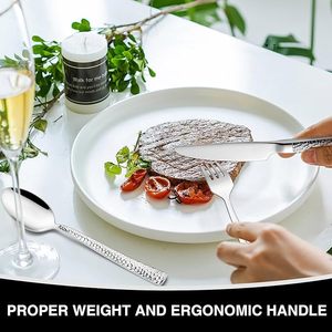 Set de couverts argenterie moderne Couverts en acier inoxydable pour table à manger Ensembles d'outils de cuisson - Product Image 4