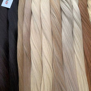 Precio al por mayor Extensiones de cabello a granel 100% cabello vietnamita 1 paquete 100 gramos Colores claros Super doble dibujado 60 cm Natural recto - Product Image 1