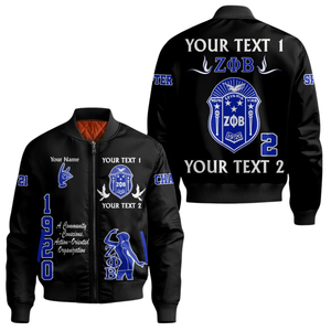 Chaqueta de Satén para Mujer Zeta Phi Beta 1920, Azul y Blanca, Ropa Griega de Hermandad, Bordado con el Escudo ZPB, Estilo Universitario Premium - Product Image 3