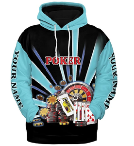 Camiseta y Sudadera con Capucha Personalizada con Nombre de Póker en 3D, Unisex, Tallas S-5XL, Sudadera con Capucha de Póker, Sudaderas con Capucha de Póker para Hombre - Product Image 1