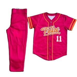 Personnalisé 100% Polyester Sublimé Hommes Baseball Uniformes 2025 Respirant Jeunes Hommes Softball Personnalisé Équipe Numéro Maillots Ensemble - Product Image 1