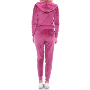 2025 Hot Selling Women's <b>Crop</b> Zipper Pocket Sweat Suit Set Solid Hoodie Sweatpants High Quality Breathable Eco-Friendly - Product Image 5