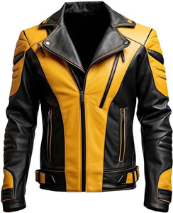 Chaquetas de cuero para hombre hechas a medida 2025, chaqueta de cuero personalizada más Popular de High Street con cuello vuelto de calidad superior - Product Image 5