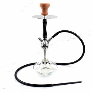 Ensemble de narguilé moderne avec base en verre et tige en aluminium creux coloré pour salon, bar et usage domestique, design élégant et haut de gamme, chicha - Product Image 3