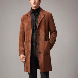 Gabardina Clásica Premium para Hombre, Cuero de Gamuza, Textura Suave, Estilo Atemporal, Características Ecológicas y Transpirables, Personalizable - Product Image 3