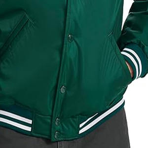 Chaquetas universitarias personalizadas de mejor diseño, cuerpo de lana de alta calidad de cuero genuino con cuello levantado subido por Dress Sports - Product Image 3