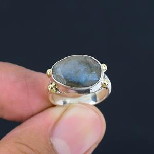Bague en pierre précieuse Labradorite Bijoux pour femme Bijoux en argent style Boho Argent sterling 925 Bague tendance faite main Cadeau pour elle - Product Image 2