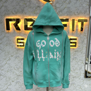 Qualité supérieure Coupe parfaite Sweat à capuche zippé le plus demandé Puff Imprimé fabriqué en usine Prix bon marché Sweats à capuche pour hommes Sweats à capuche pour hommes - Product Image 6