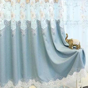 Logo personnalisé oem avec broderie chaude <span class=keywords><strong>de</strong></span> luxe haut <span class=keywords><strong>de</strong></span> gamme pour chambre à coucher salon et restaurant <span class=keywords><strong>tissu</strong></span> <span class=keywords><strong>de</strong></span> rideau pare-soleil prêt à l'emploi - Product Image 6