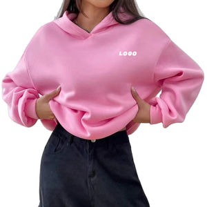 Sweat à capuche oversize pour femme en peluche décontractée, tissu 100% coton, devant parfait pour un port quotidien confortable, style minimaliste moderne - Product Image 4