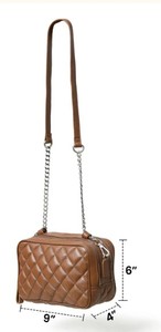 กระเป๋าสะพายพาดลำตัวหนังสีน้ำตาลเข้มทำโลโก้ตามสั่งแบบพกพาที่ทนทานพร้อมฝาปิดเปิดแบบพรีเมียมสำหรับการใช้งานกลางแจ้ง - Product Image 6