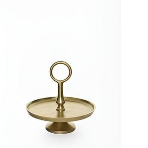 Soporte de pastel de Metal de nuevo diseño de Venta caliente en acabado dorado Soporte de servicio de pizza y pastel de Metal para decoración de fiestas y vajilla - Product Image 4