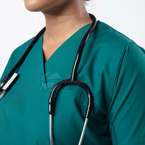 Tenue médicale de travail de style moderne, uniforme léger de couleur unie pour femme, uniforme de médecin - Product Image 5