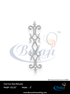 Royal Ci Modern Casting Iron <b>Railing</b> Grey Color Highly Polished Super Shot Blast Garden Balcony <b>Stair</b> Handrail 5 Year Warranty - Product Image 3