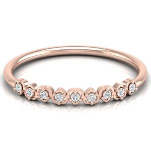 Anneau de doigt plaqué or rose jaune blanc de forme ronde diamant cultivé en laboratoire 10k 14k 18k bijoux uniques à porter au quotidien - Product Image 2