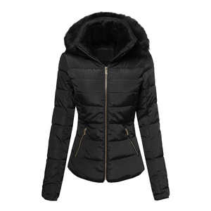 Blouson d'hiver pour femme, col montant brillant, imperméable, coupe-vent, rembourrage en coton, broderie et impression personnalisées - Product Image 1
