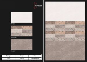 ชุดศิลปะดิจิตอลมันวาวขนาด300X600มม. กระเบื้องติดผนังสำหรับตกแต่งภายในห้องวิลล่าโรงแรมไฟร์บริคกาวอเนกประสงค์ - Product Image 2