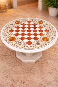 Mesa de Ajedrez con Incrustaciones de Mármol Royal Pietra Dura - Product Image 6