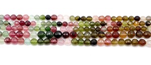 Cuentas de piedras preciosas de turmalina multicolor natural de 5mm aprox. Forma facetada de 10 pulgadas para hacer joyas, cuentas de piedra sueltas - Product Image 3