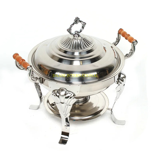 Luxury Oval Hammered Copper Chafing Dish with Black Stand and Copper Fuel Holder Buffet Food Warmer for Catering Banquet Hotel - Product Image 5