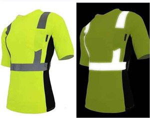 Reflective Stripes Hi <b>Vis</b> Workwear Construction Hi <b>Vis</b> Safety Work <b>T</b> <b>Shirt</b> Half Sleeve Reflective <b>High</b> Visibility Tshirt - Product Image 5