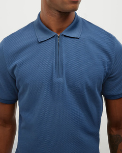 เสื้อโปโลมีซิปด้านหน้าของผู้ชาย100% ผ้าฝ้ายออสเตรเลียระบายอากาศได้ดีสวมใส่สบายขายส่งจำนวนมาก - Product Image 5