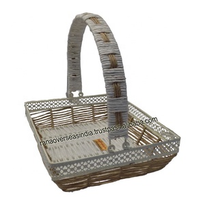 Cesta de Regalo de Mimbre de Papel Ecológica, Elegante y Hecha a Mano con Logotipo Personalizado para Diwali, Cumpleaños y Fiestas - Product Image 4
