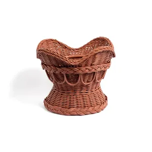 Bol à fruits en rotin fait à la main pour la décoration Vaisselle de stockage de fruits OEM Bol personnalisé en gros fait à la main au Vietnam - Product Image 5