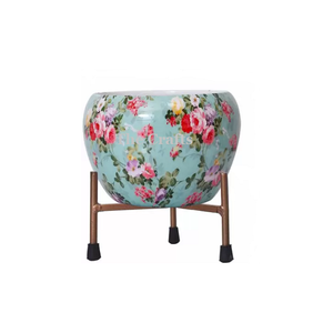 Jardinière en fer noir et or avec support en métal, qualité supérieure, taille personnalisée, pots à fleurs, jardinière - Product Image 3