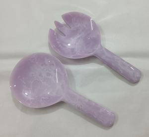 Juego de Cubiertos de Resina de Lujo para Servir Ensaladas, Cuchara y Tenedor para Mesa de Comedor, Diseño Moderno, Duradero, Hecho a Mano - Product Image 1