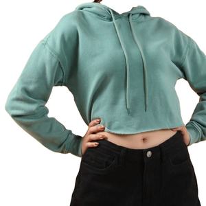 เสื้อฮู้ดและเสื้อสเวตเตอร์ผ้าฝ้ายขนแกะ100% สำหรับผู้หญิงดีไซน์ใหม่ตัวยาวสั้น-สำหรับฤดูหนาว - Product Image 3