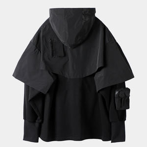 Invierno nuevo OEM al por mayor logotipo personalizado Techwear Sudadera con capucha moda al aire libre Vintage chaqueta logotipo personalizado hombres sudaderas con capucha y sudaderas - Product Image 4