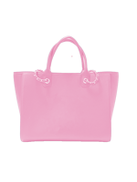 Tas Tote PU Pink Dengan Tali Rantai Warna Solid Desain Minimalis Untuk Penggunaan Sehari-hari Semua Musim Tas Tangan Wanita Katun Ramah Lingkungan Untuk Perjalanan