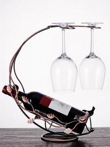 Metal Wine Bottle <b>Rack</b> Creative Metal Single Wine Bottle Holder Home Decoration Spring Tricycle Style Wine Stand - Product Image 4