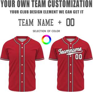 Maillots de baseball et de softball personnalisés pour hommes femmes jeunes 100% maillot de baseball en polyester maillot de baseball évacuant l'humidité - Product Image 4