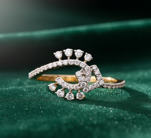 Bague en diamant géométrique en forme d'œil en or de luxe pour femmes, bijoux de mariage - Product Image 3