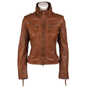 Veste courte en faux cuir de haute qualité conception légère et respirante pour les femmes vêtements décontractés de printemps plusieurs couleurs - Product Image 1