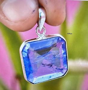 925จี้ทำมือ Tanzanite เงินสเตอร์ลิงจี้ผู้หญิงสวย - Product Image 1