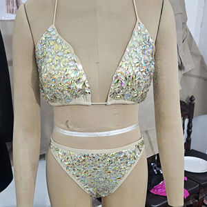 ชุดเดรสชายหาดชิ้นเดียวประดับลูกปัดหนาชุดเดรสเซ็กซี่ออกแบบได้ตามต้องการสำหรับการออกเที่ยวชายหาด - Product Image 1