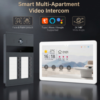 Système d'interphone IP Hiwink pour immeuble, interphone vidéo Tuya en alliage d'aluminium IP65 avec déverrouillage NFC et reconnaissance faciale 148 °   Sonnette vidéo pour villa