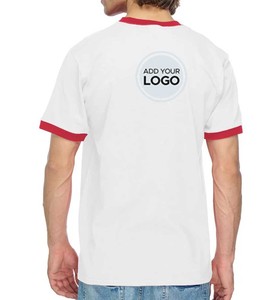 Core Cotton Ringer Tee Todos los tamaños Vinilo Glitter Imprimir ropa Logotipo personalizado Ringer Camisetas - Product Image 4