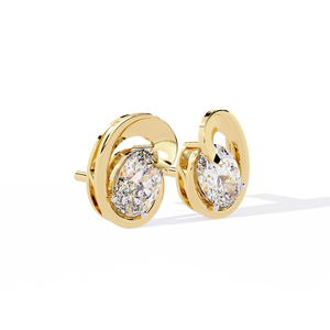 Pendientes de Diamantes Cultivados en Laboratorio de Oro de 18K para Mujer, Corte Brillante, Joyería Fina para Compromiso y Boda, Certificados por IGI, Lujosos, Premium, Elegantes - Product Image 1
