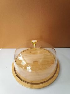 อุปกรณ์ตกแต่งเค้กทำจากไม้มะม่วงโดมแก้วสำหรับงานปาร์ตี้วันเกิดอุปกรณ์ตกแต่งเค้กทำเอง - Product Image 4