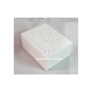 กล่องของขวัญหินอ่อนทรงสี่เหลี่ยมขัดเงาเรียบและสวยงาม - Product Image 1