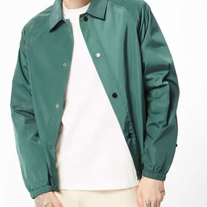 Chaquetas de entrenador de nailon de alta calidad para hombre, cortavientos personalizado con serigrafía, entrenadores de lona a prueba de viento J - Product Image 4