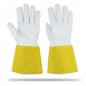 Doux léger résistance à l'abrasion pouce couture durable haute dextérité résistance coutures électrique grain cuir TIG gants de soudage - Product Image 2