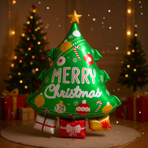 Palloncini a Forma di Albero di Natale Party Love 54,5X77,5Cm Confezione da 12 Pezzi - Product Image 3